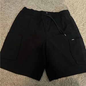 Vans Black Cargo Shorts with Drawstring Waist